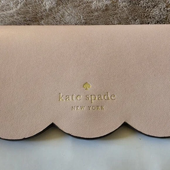 Kate Spade Gemma Scallop Wallet On Chain Rose Smoke Pink Crossbody NWT - Picture 9 of 16